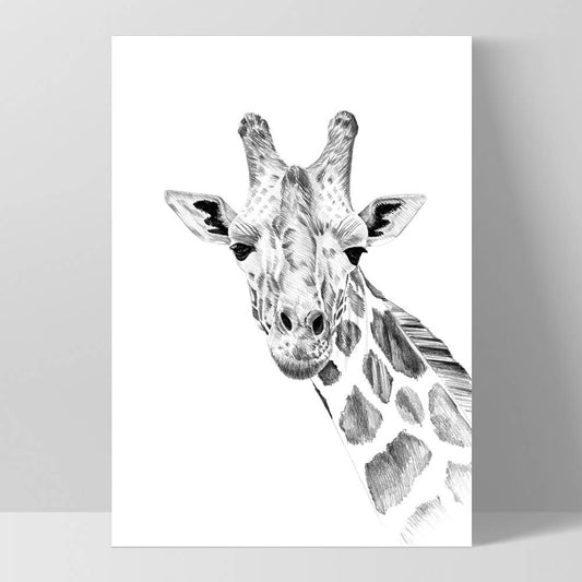 Giraffe Sketch Wall Art